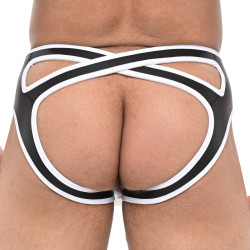 Sparta's Harness Jockstrap Olympo Noir-Blanc
